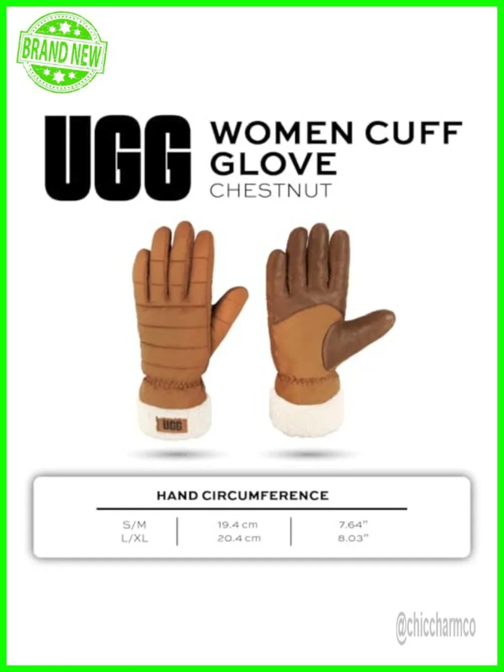 Women's Quilted Insulated Touchscreen Gloves with Faux Shearling Cuff